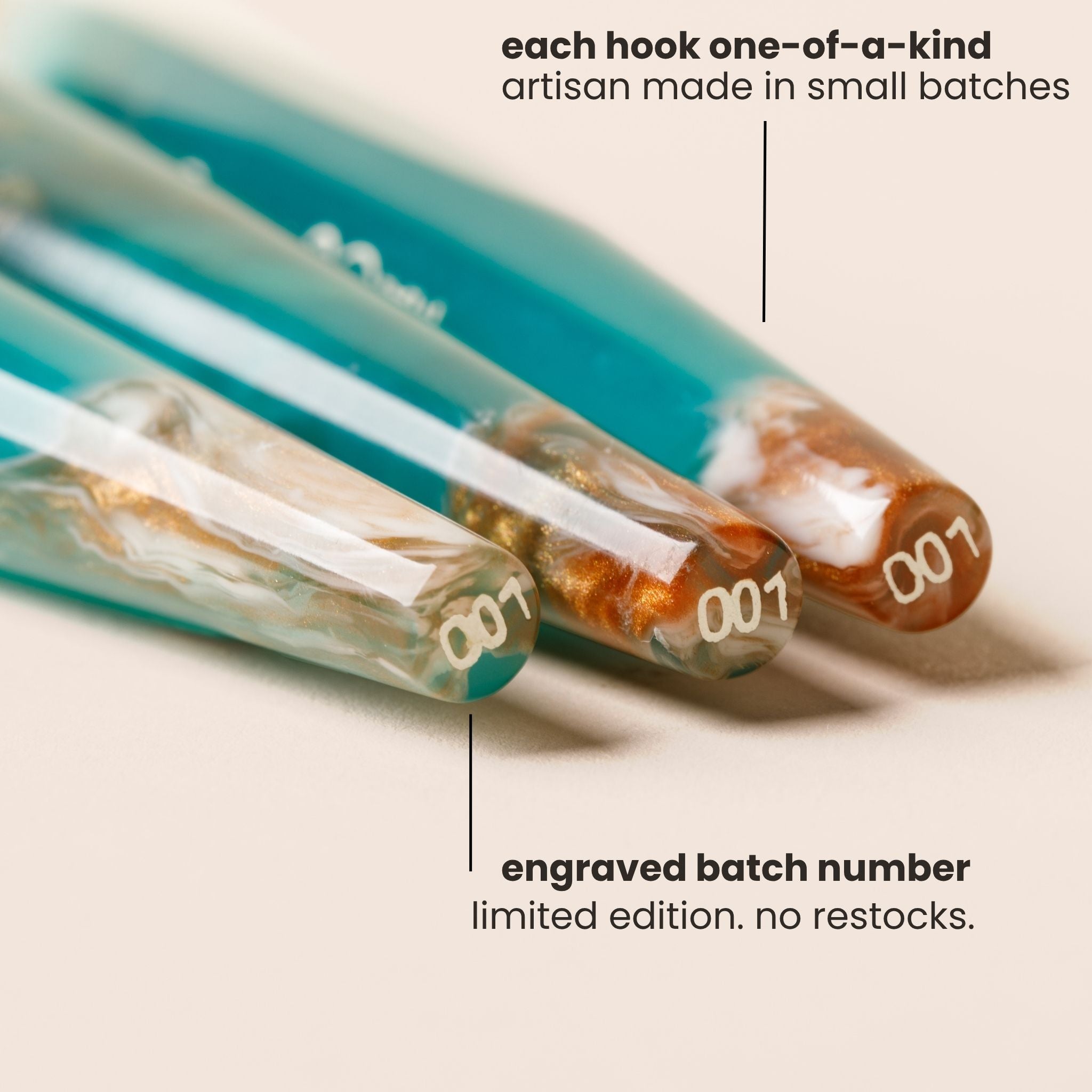 Limited Edition Resin Crochet Hooks