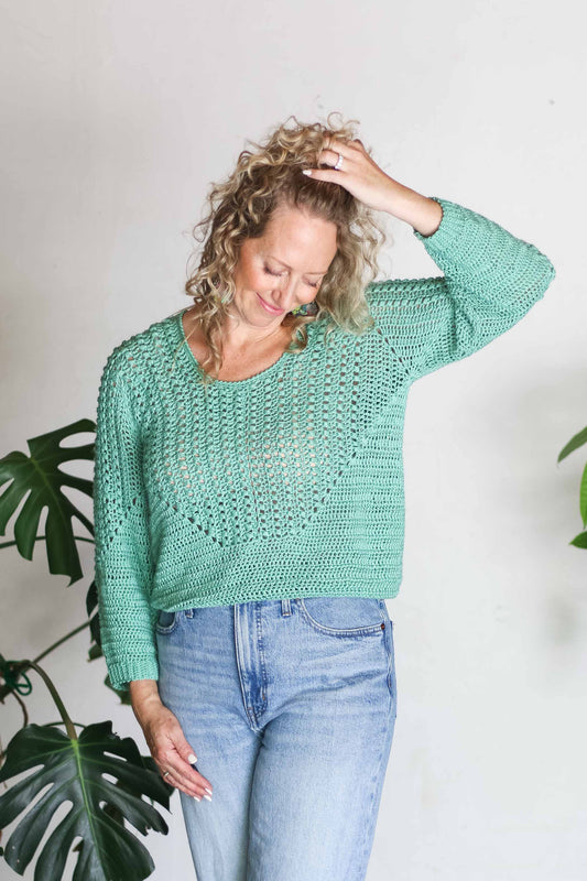 Mezzo Pullover Crochet Pattern E-book PDF