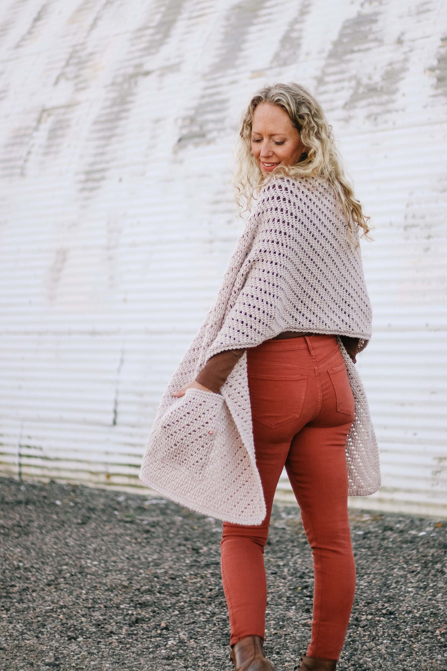 Stay at Home Pocket Shawl Crochet Pattern