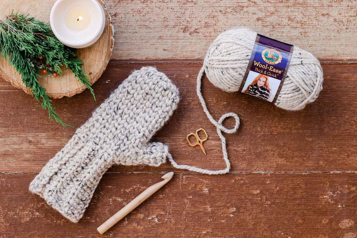 3 Hour Mittens Crochet Pattern