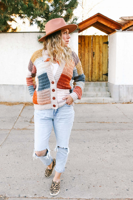 Patchwork Party Cardigan Crochet Pattern