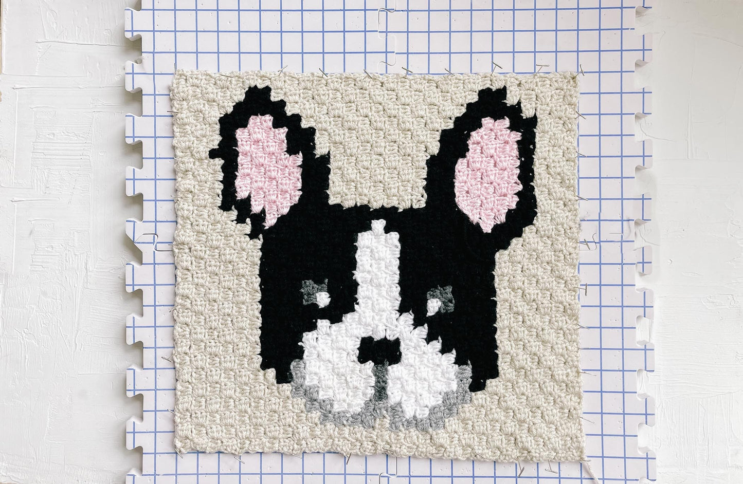 French Bulldog / Boston Terrier Dog Blanket Crochet Pattern
