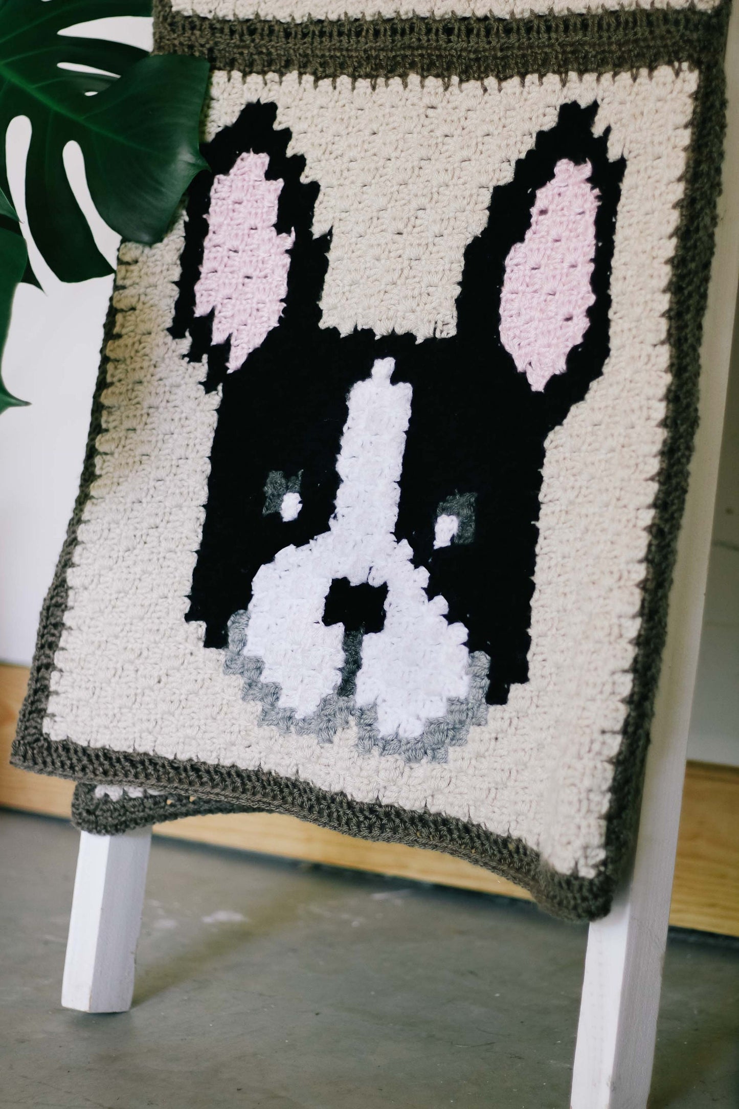 French Bulldog / Boston Terrier Dog Blanket Crochet Pattern