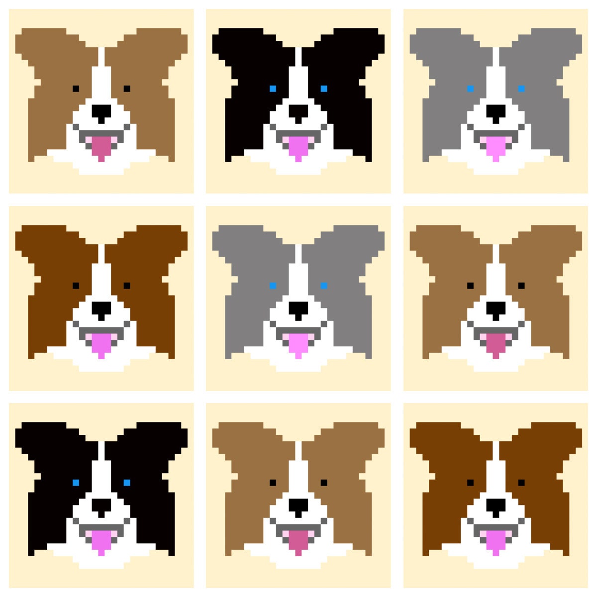 Border Collie / Australian Shepard Dog Blanket Crochet Pattern