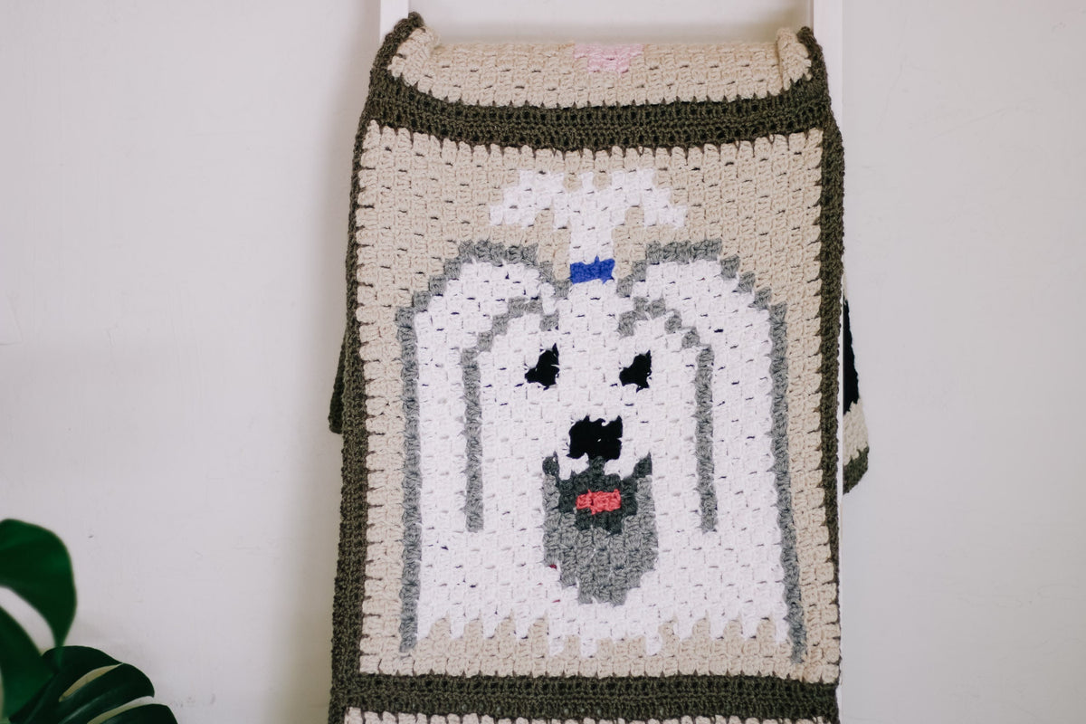 Havanese / Maltese Dog Blanket C2C Crochet Pattern