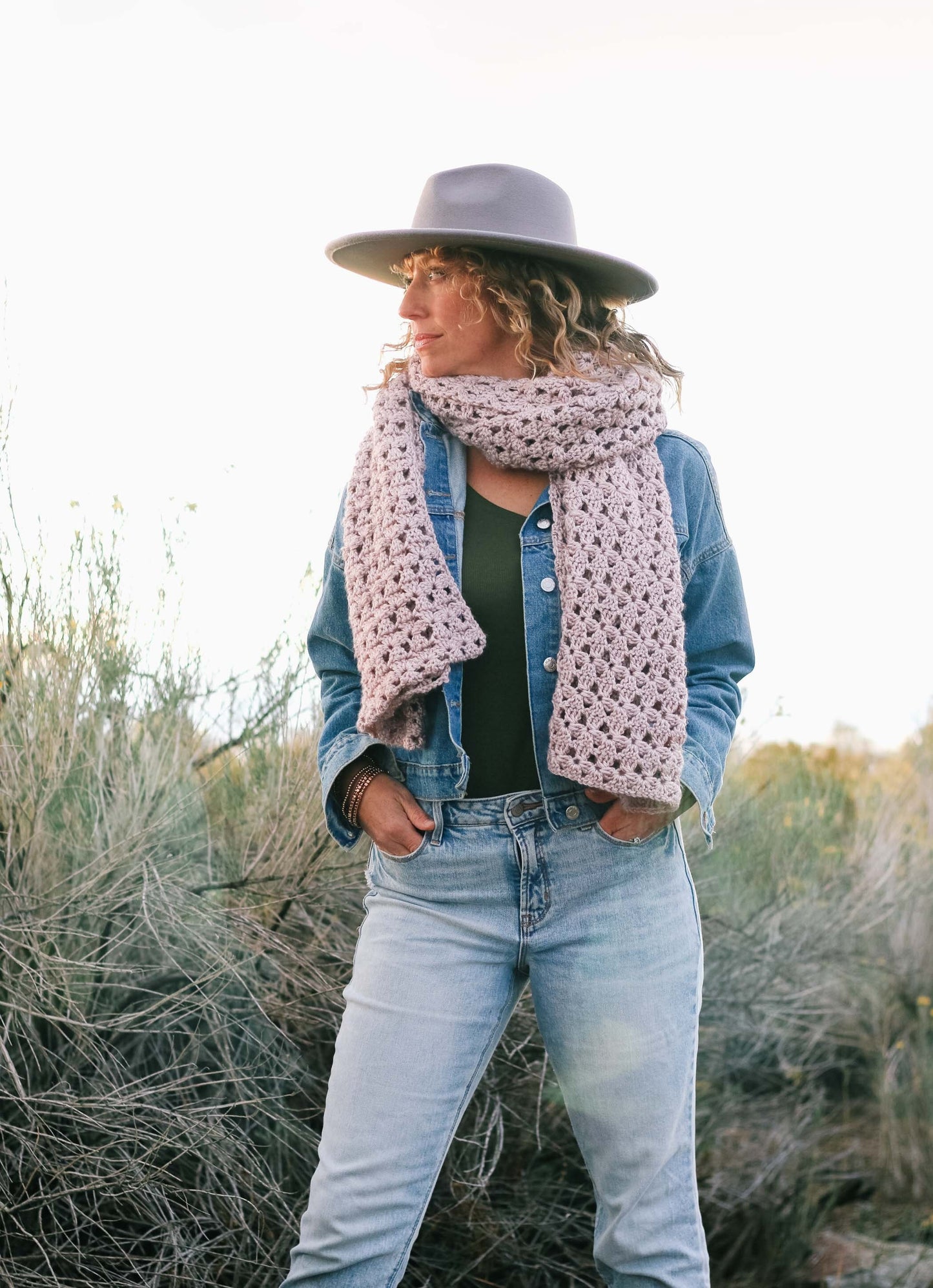 Floret Lacy Scarf Crochet Pattern