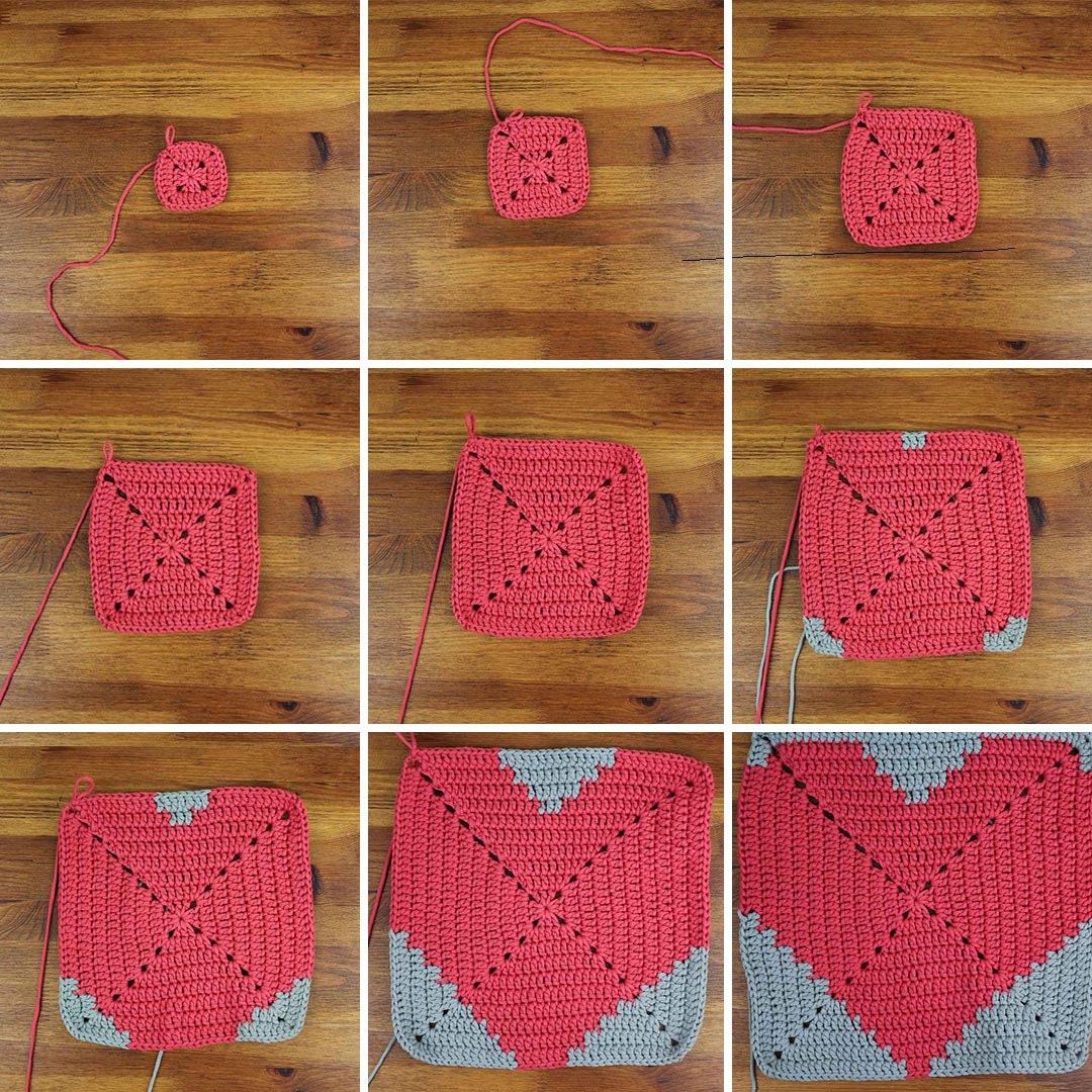 Heart Pillow Crochet Pattern