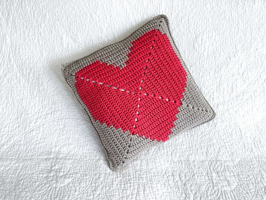 Heart Pillow Crochet Pattern