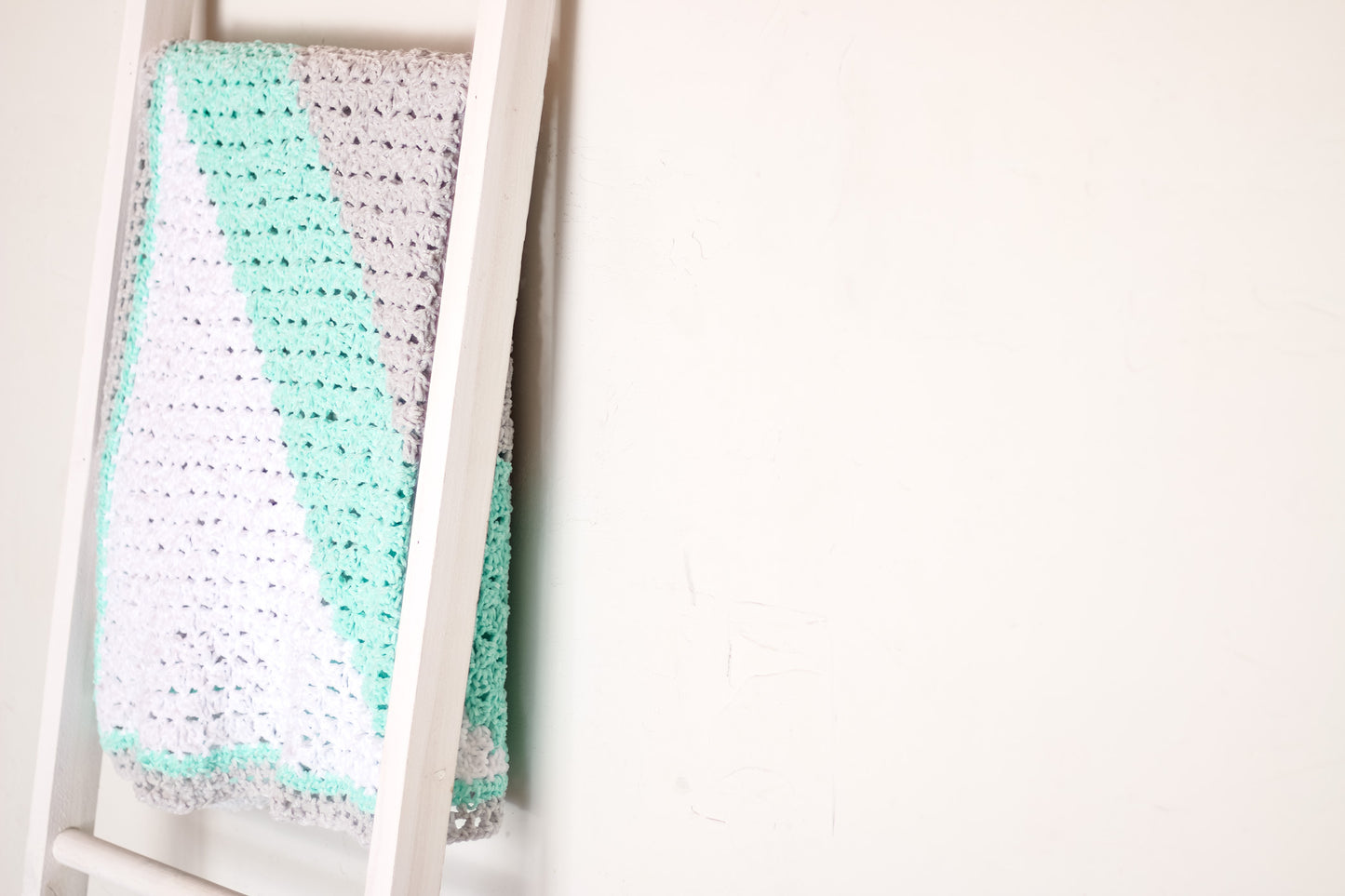 Slanted Stripes Baby Blanket Crochet Pattern